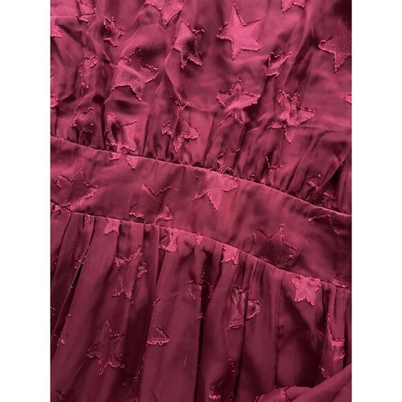 Torrid Midi Clip Dot Chiffon Tiered Dress Plus Size 0 L 12 #D13886 NWT - Picture 5 of 6